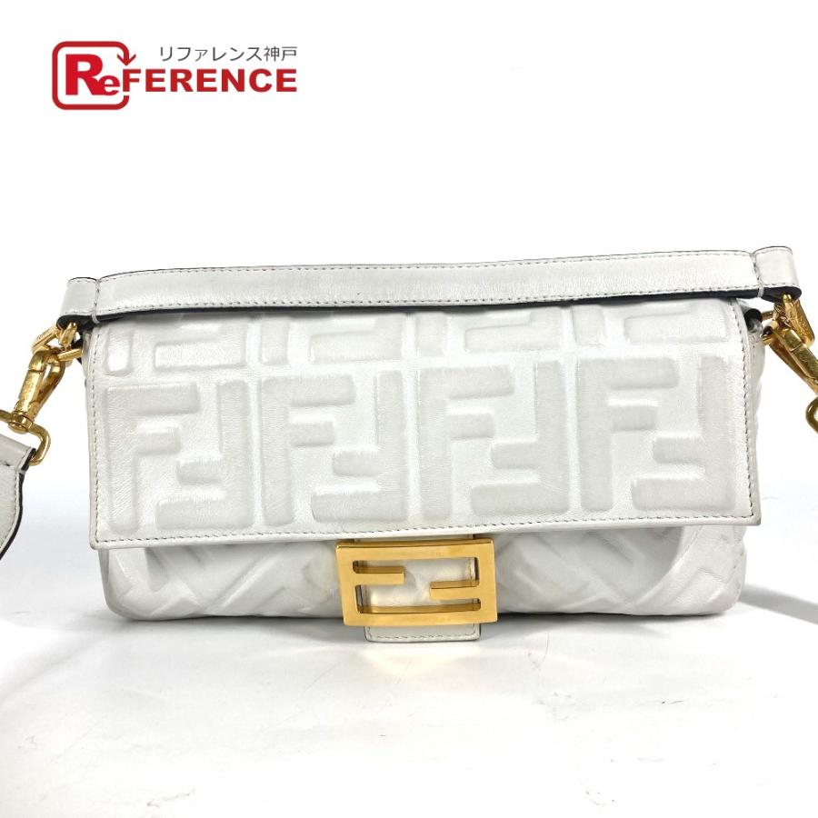 FENDI マンマバケット 小型 ズッカ柄 ホワイト ベージュ 美品