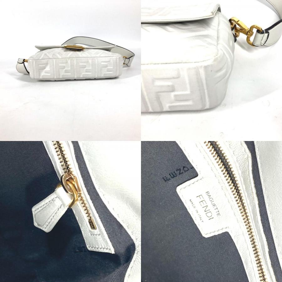 FENDI フェンディ 8BR600 ズッカ マンマバケット 肩掛け 2WAYバッグ カバン ショルダーバッグ ホワイト レディース【中古】 | FENDI | 08