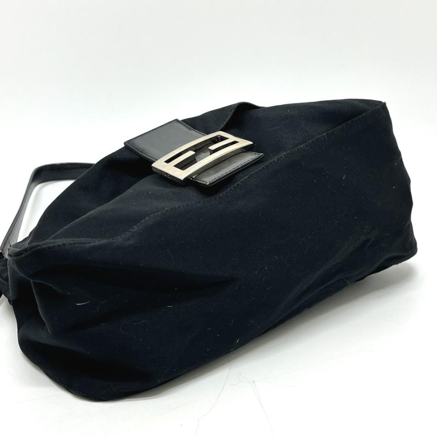 FENDI フェンディ FFロゴ マンマバケット 肩掛け カバン フラップ バッグ ハンドバッグ ブラック レディース【中古】 | FENDI | 02