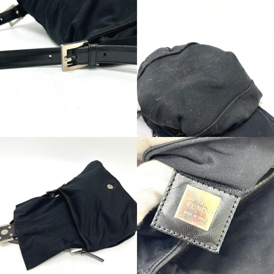 FENDI フェンディ FFロゴ マンマバケット 肩掛け カバン フラップ バッグ ハンドバッグ ブラック レディース【中古】 | FENDI | 08