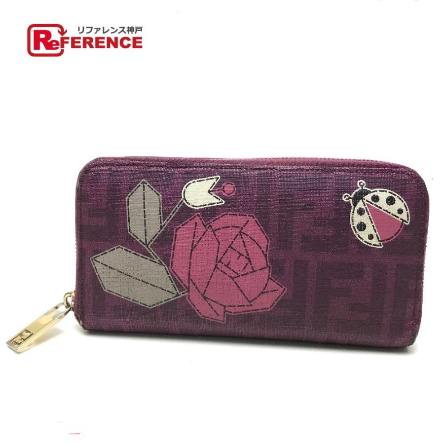 FENDI フェンディ 8M0024 長財布 フラワープリント ズッカ 長財布（あり） PVC パープル レディース | FENDI