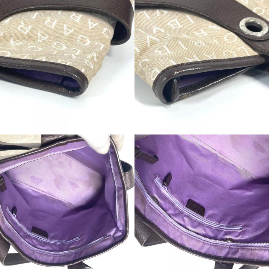 BVLGARI ブルガリ ロゴマニア カバン ショルダーバッグ 肩掛け トートバッグ ベージュ レディース【中古】 | BVLGARI | 08