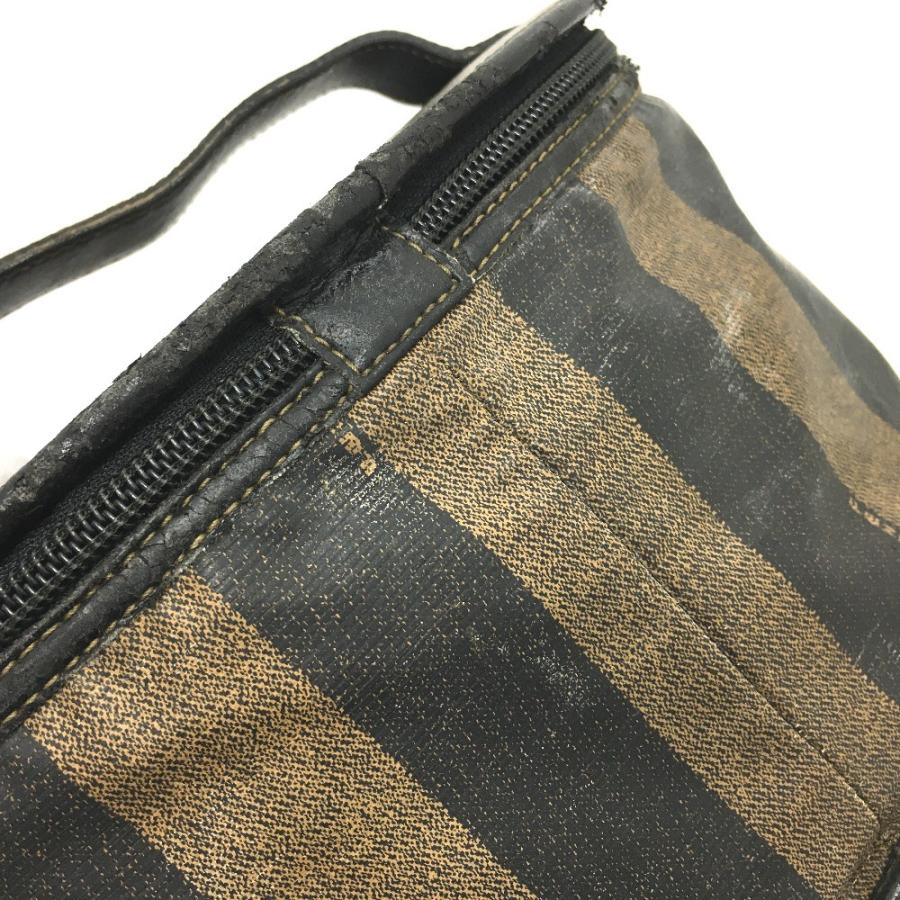 FENDI ストライプ筒形コスメケース