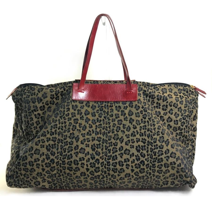 FENDI フェンディ 折りたたみ レオパード ヒョウ柄 トートバッグ