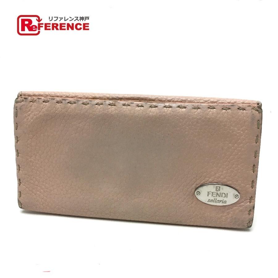 FENDI フェンディ 8M0144 Wホック長財布 ローマンレザー セレリア 長財布（あり） レザー ピンク系 レディース | FENDI