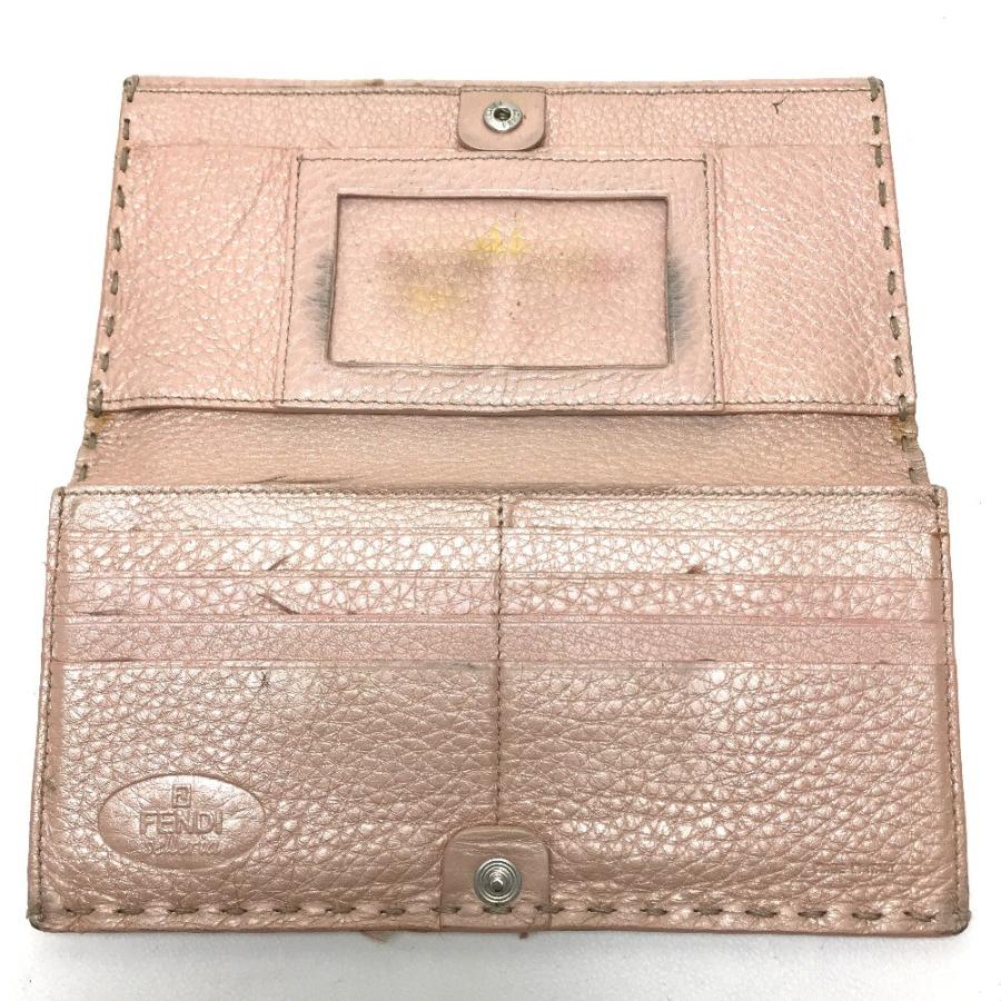 FENDI フェンディ 8M0144 Wホック長財布 ローマンレザー セレリア 長財布（あり） レザー ピンク系 レディース | FENDI | 03