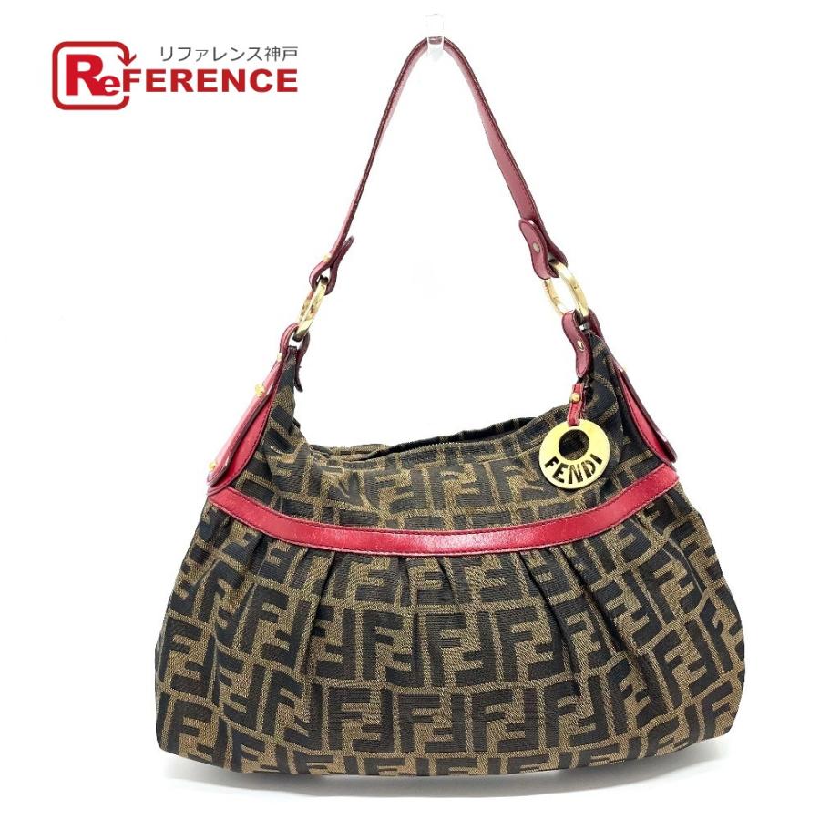 【A】フェンディ FENDI ズッカ ワンショルダー バッグ 8BR448 美品 FENDI フェンディ 8BR448 ズッカ柄 肩掛け ショルダーバッグ