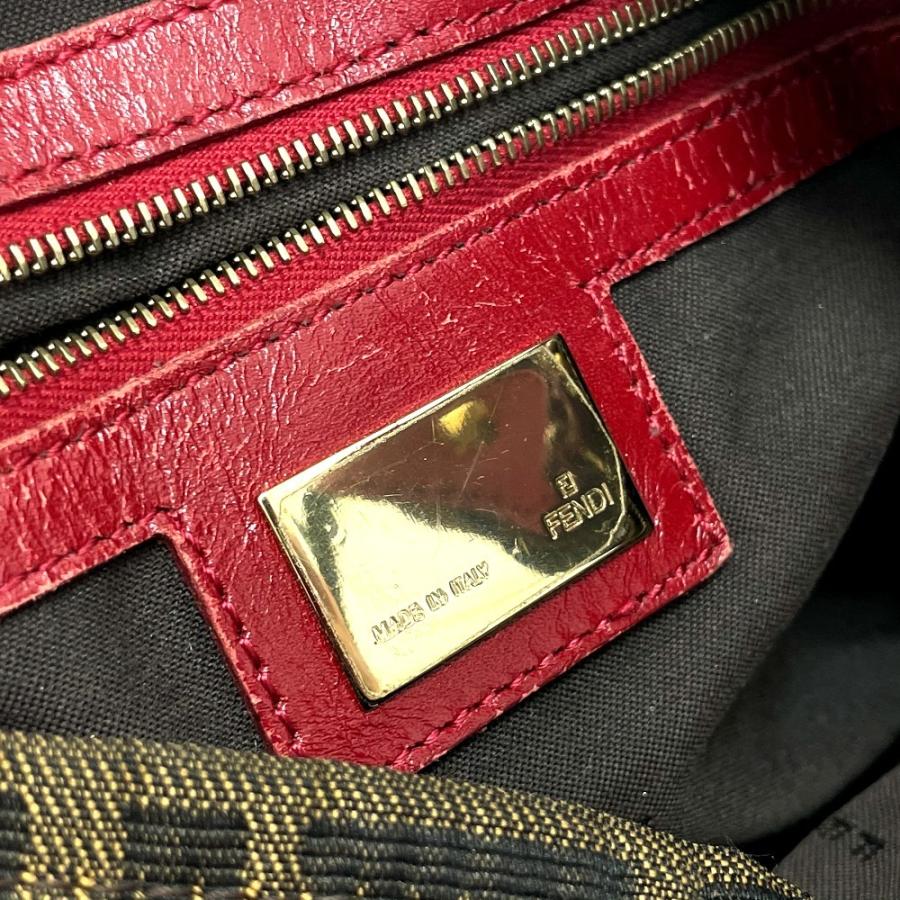 FENDI（フェンディ） 8BR448 ズッカ柄 肩掛け ショルダーバッグ レザー 