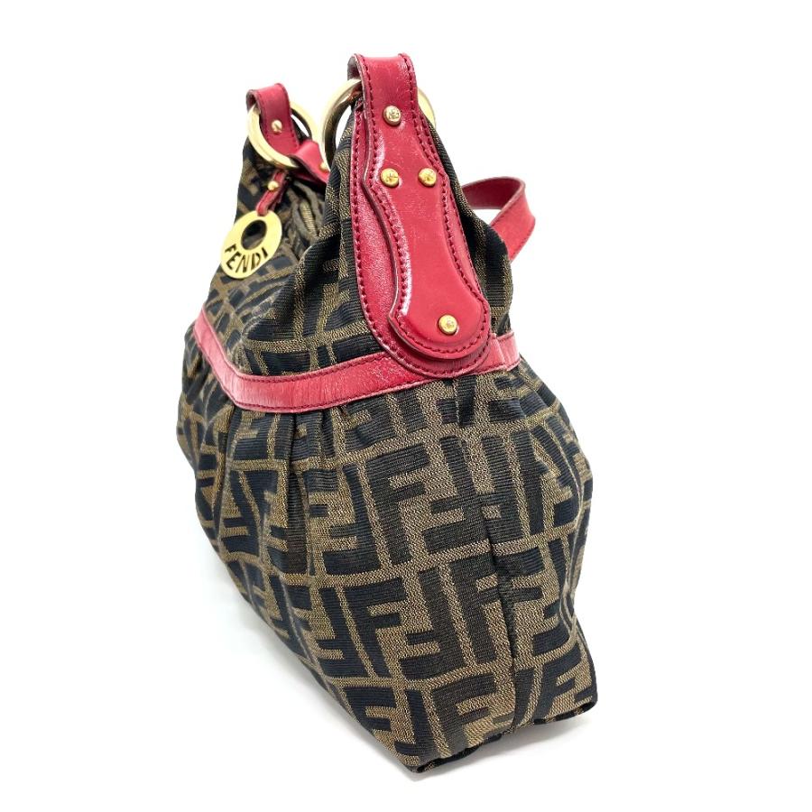 FENDI フェンディ 8BR448 ズッカ柄 肩掛け ショルダーバッグ レザー  