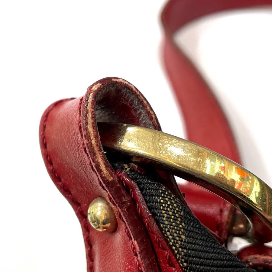 FENDI フェンディ 8BR448 ズッカ柄 肩掛け ショルダーバッグ レザー
