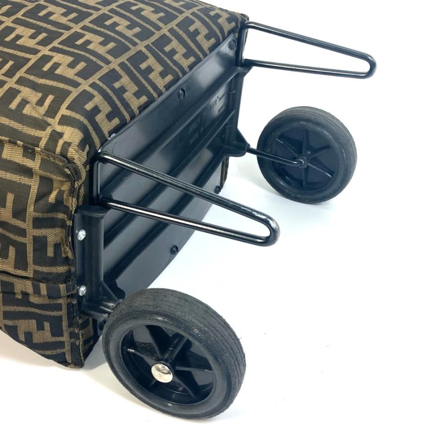 FENDI フェンディ キャリーカート コロコロ ズッカ 折り畳み 車輪付き