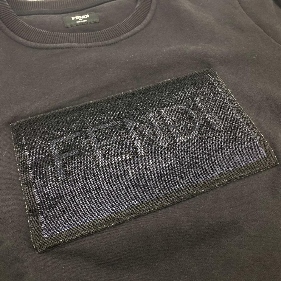 FENDI フェンディ FY0944 スパンコール ロゴ パッチデティール スウェットシャツ スウェット コットン レディース | FENDI | 03