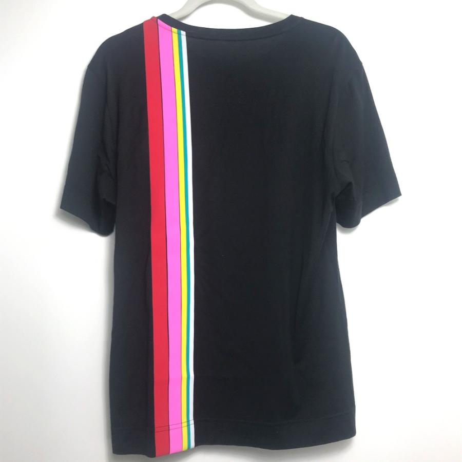 FENDI フェンディ FY0936 レインボー ロゴ トップス アパレル 半袖Ｔシャツ コットン ブラック メンズ【中古】 | FENDI | 01