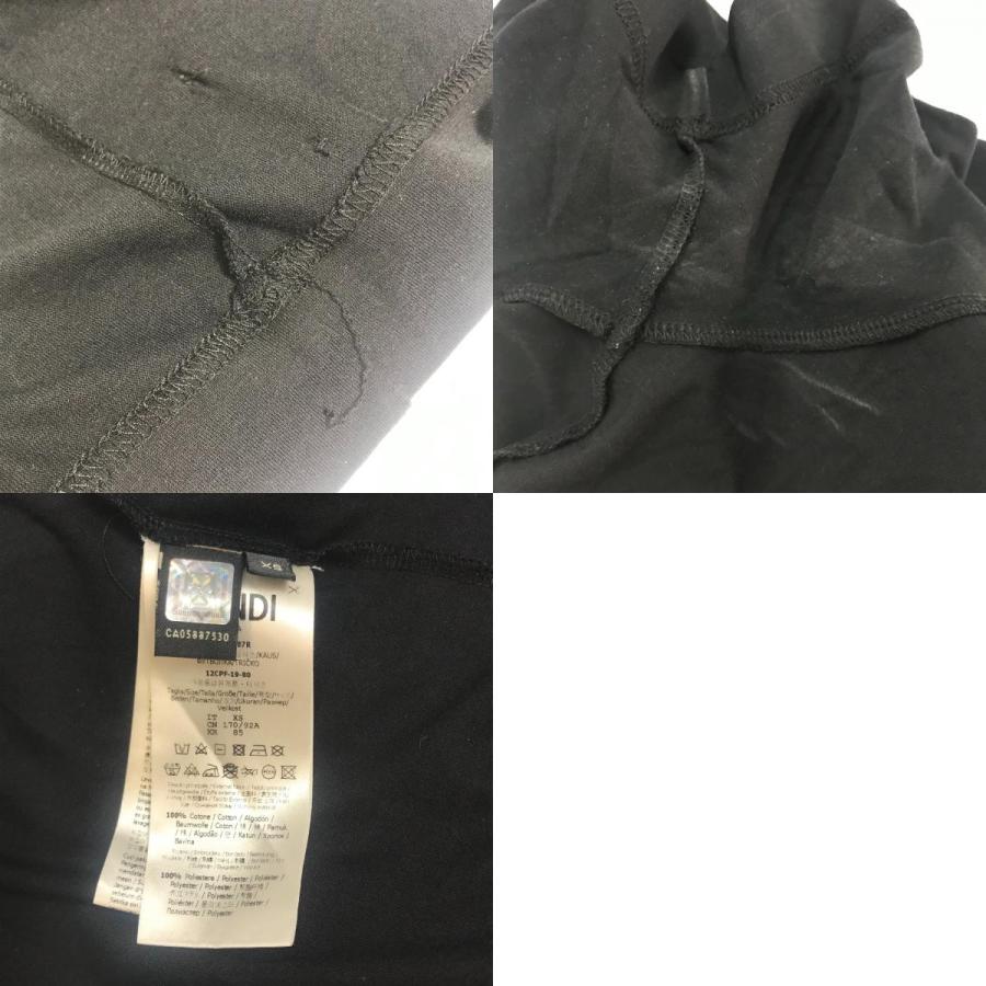 FENDI フェンディ FY0936 レインボー ロゴ トップス アパレル 半袖Ｔシャツ コットン ブラック メンズ【中古】 | FENDI | 09