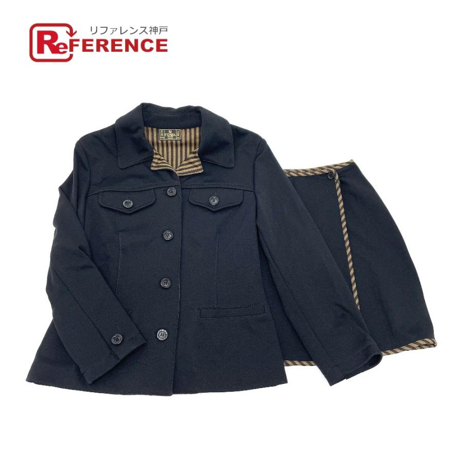 FENDI フェンディ 533019/530999 裏地ペカン 上下 ジャケット スカート
