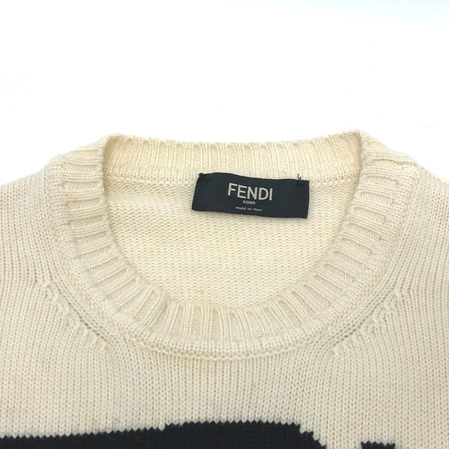 FENDI フェンディ FZY111 ビッグロゴ クルーネックニット 20AW  