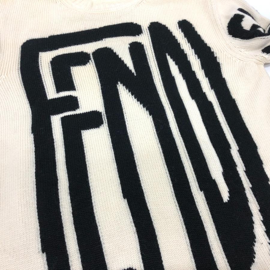 FENDI フェンディ FZY111 ビッグロゴ クルーネックニット 20AW  