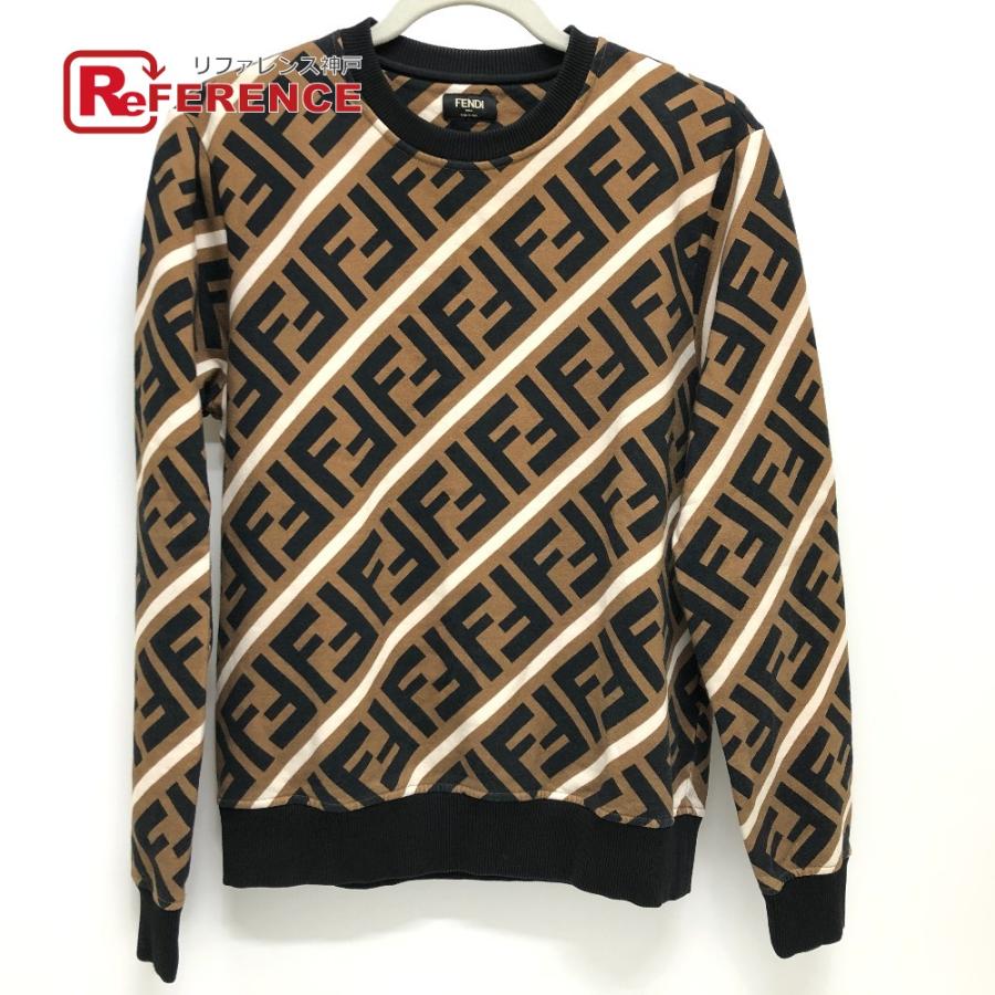 FENDI フェンディ FY0944 ズッカ柄 スウェット トレーナー ブラウン メンズ【中古】 | FENDI