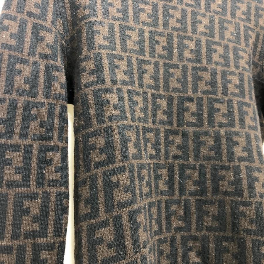 FENDI フェンディ ズッカ アパレル ハイネック タートルネック ニット トップス セーター ブラウン レディース【中古】 | FENDI | 02