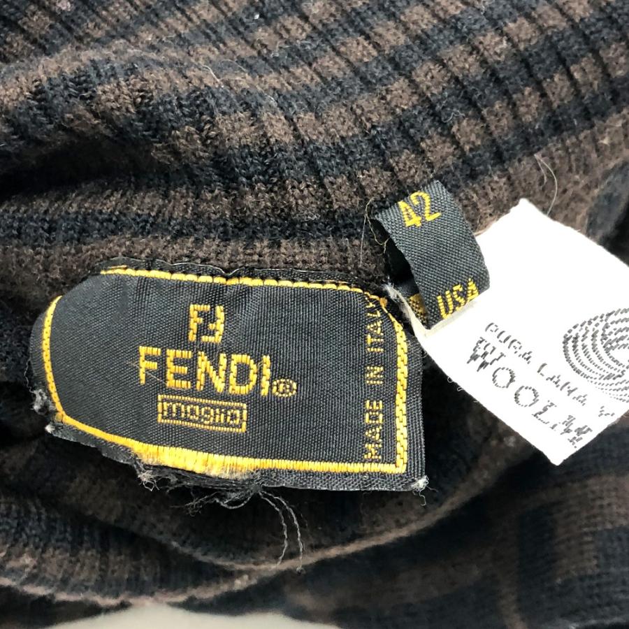 FENDI フェンディ ズッカ アパレル ハイネック タートルネック ニット トップス セーター ブラウン レディース【中古】 | FENDI | 05