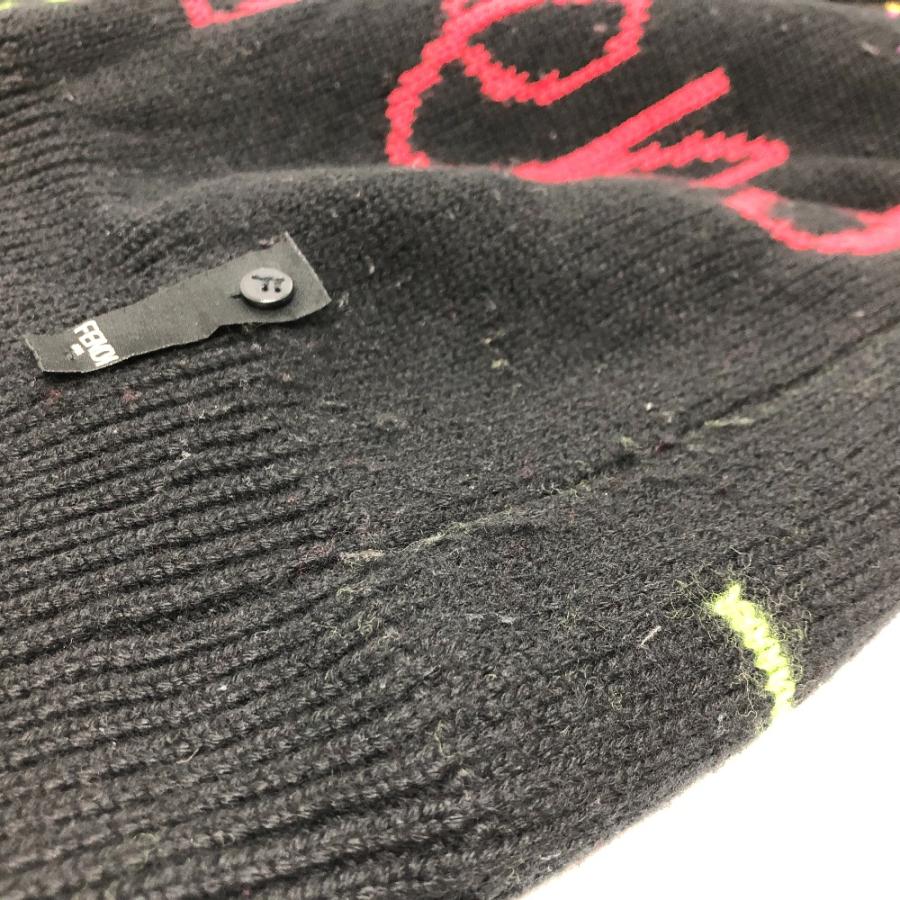 FENDI フェンディ FZY463 AH3E ロゴマルチカラー アパレル ARTIST ALLOVER ニット クルーネック 21AW セーター ブラック メンズ【中古】 | FENDI | 03