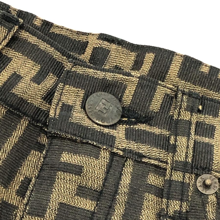 FENDI フェンディ ズッカ柄 アパレル ロング 総柄 ボトムス ストレート パンツ ブラウン レディース【中古】 | FENDI | 05