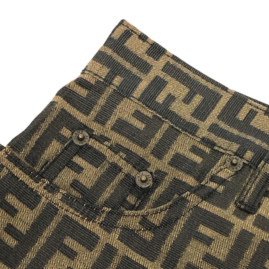 FENDI フェンディ ズッカ柄 アパレル ロング 総柄 ボトムス ストレート パンツ ブラウン レディース【中古】 | FENDI | 07