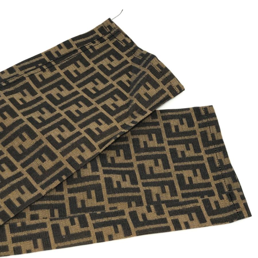 FENDI フェンディ ズッカ柄 アパレル ロング 総柄 ボトムス ストレート パンツ ブラウン レディース【中古】 | FENDI | 08