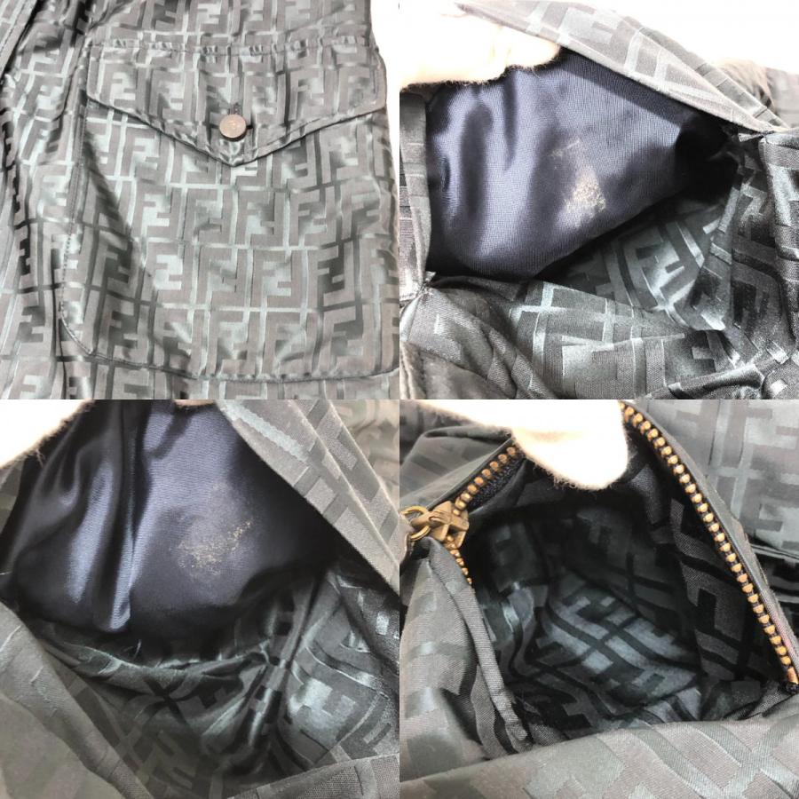 FENDI フェンディ ズッカ柄 アパレル アウター ジャケット FFボタン ダブルボタン ナイロンジャケット ブルー レディース【中古】 | FENDI | 07