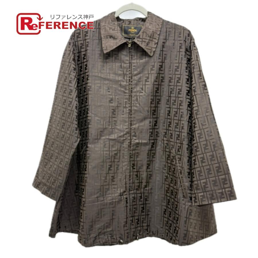 FENDI フェンディ ズッカ柄 アパレル ジップアップ アウター ジャケット ナイロンジャケット ブラウン レディース【中古】 | FENDI