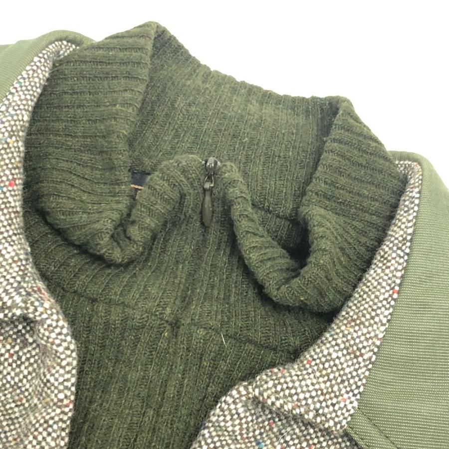 FENDI フェンディ Wポケット ジップアップ アパレル リブニット切り替え 長袖 ツイード ミニ ワンピース グレー レディース【中古】 | FENDI | 02