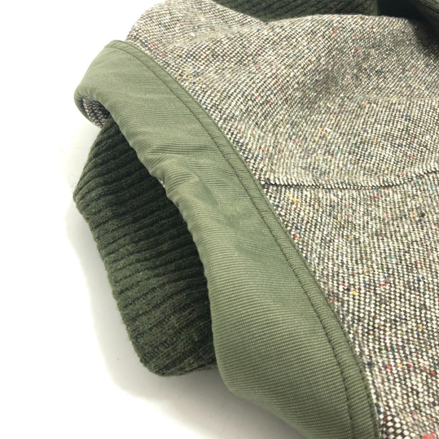 FENDI フェンディ Wポケット ジップアップ アパレル リブニット切り替え 長袖 ツイード ミニ ワンピース グレー レディース【中古】 | FENDI | 03