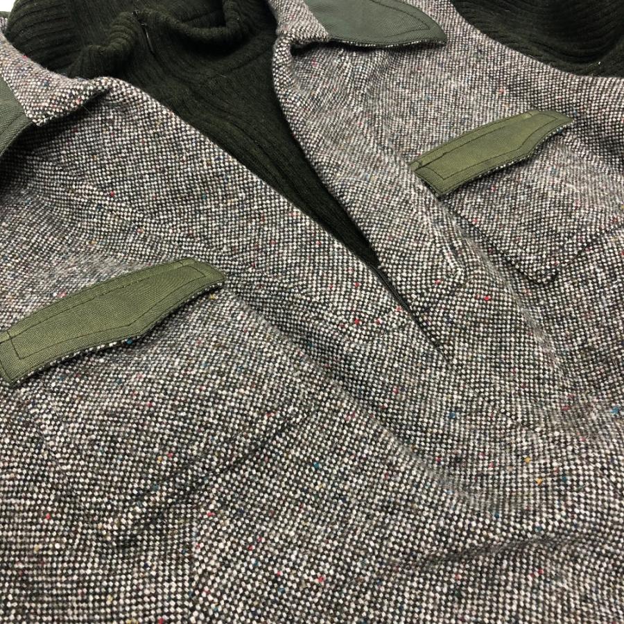 FENDI フェンディ Wポケット ジップアップ アパレル リブニット切り替え 長袖 ツイード ミニ ワンピース グレー レディース【中古】 | FENDI | 05