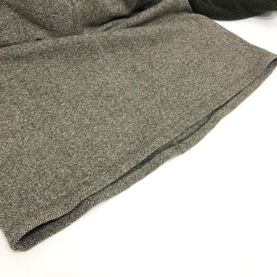 FENDI フェンディ Wポケット ジップアップ アパレル リブニット切り替え 長袖 ツイード ミニ ワンピース グレー レディース【中古】 | FENDI | 07