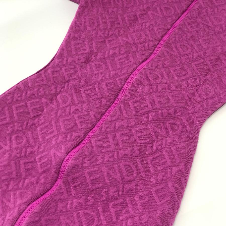 FENDI フェンディ FZD917 ズッカ柄 アパレル バックジップ モックネック 半袖 スキムス コラボ ワンピース ピンク レディース【中古】 | FENDI | 07