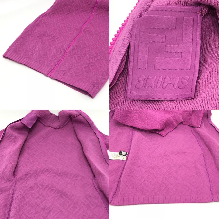 FENDI フェンディ FZD917 ズッカ柄 アパレル バックジップ モックネック 半袖 スキムス コラボ ワンピース ピンク レディース【中古】 | FENDI | 08