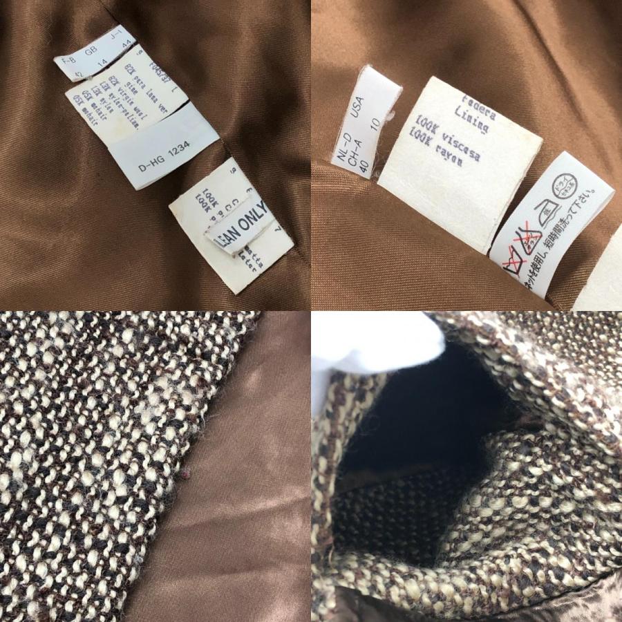 FENDI フェンディ ツイード アパレル アウター 襟元ファー ミドル丈コート FENDI 365  ブラウン レディース【中古】 | FENDI | 08