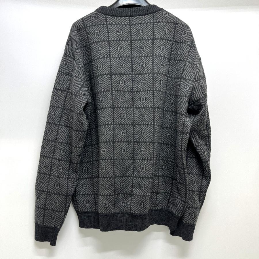 FENDI フェンディ ズッカ 総柄 ニット アパレル トップス 長袖 セーター グレー レディース【中古】 | FENDI | 01
