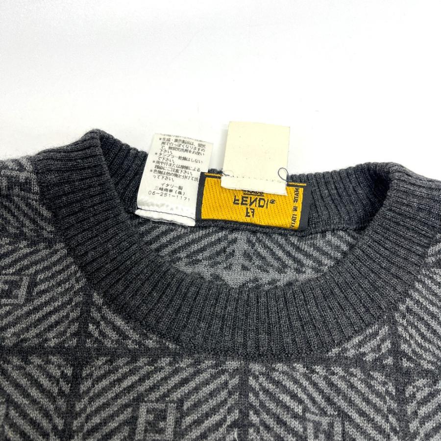 FENDI フェンディ ズッカ 総柄 ニット アパレル トップス 長袖 セーター グレー レディース【中古】 | FENDI | 02