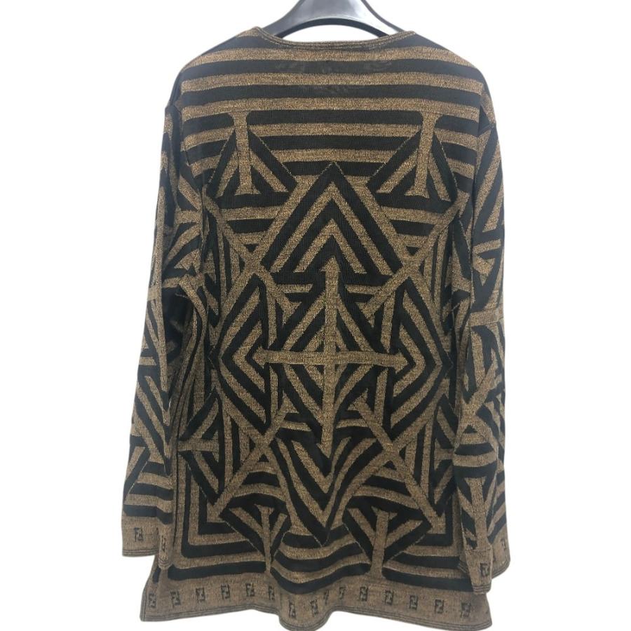 FENDI フェンディ ペカン柄 ヴィンテージ アパレル トップス ニット FFロゴ セーター ブラウン レディース【中古】 | FENDI | 01