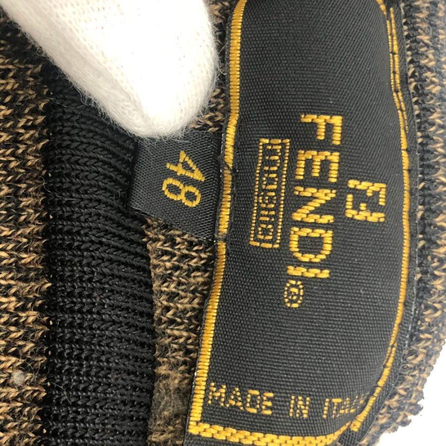 FENDI フェンディ ペカン柄 ヴィンテージ アパレル トップス ニット FFロゴ セーター ブラウン レディース【中古】 | FENDI | 03