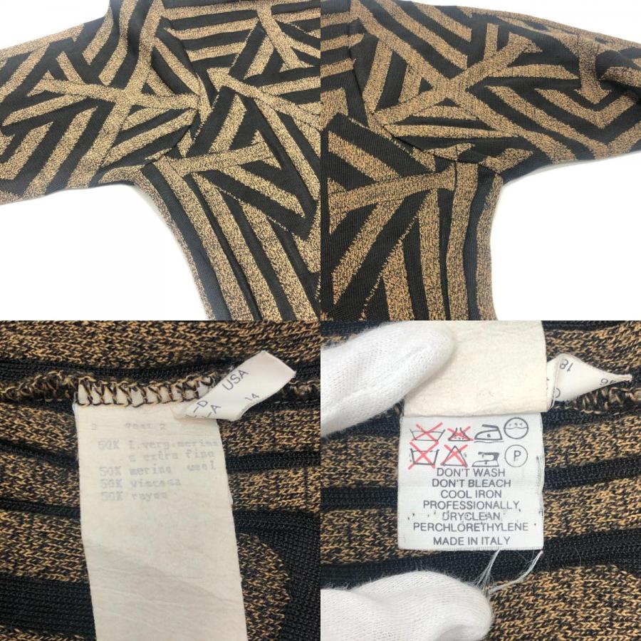 FENDI フェンディ ペカン柄 ヴィンテージ アパレル トップス ニット FFロゴ セーター ブラウン レディース【中古】 | FENDI | 08