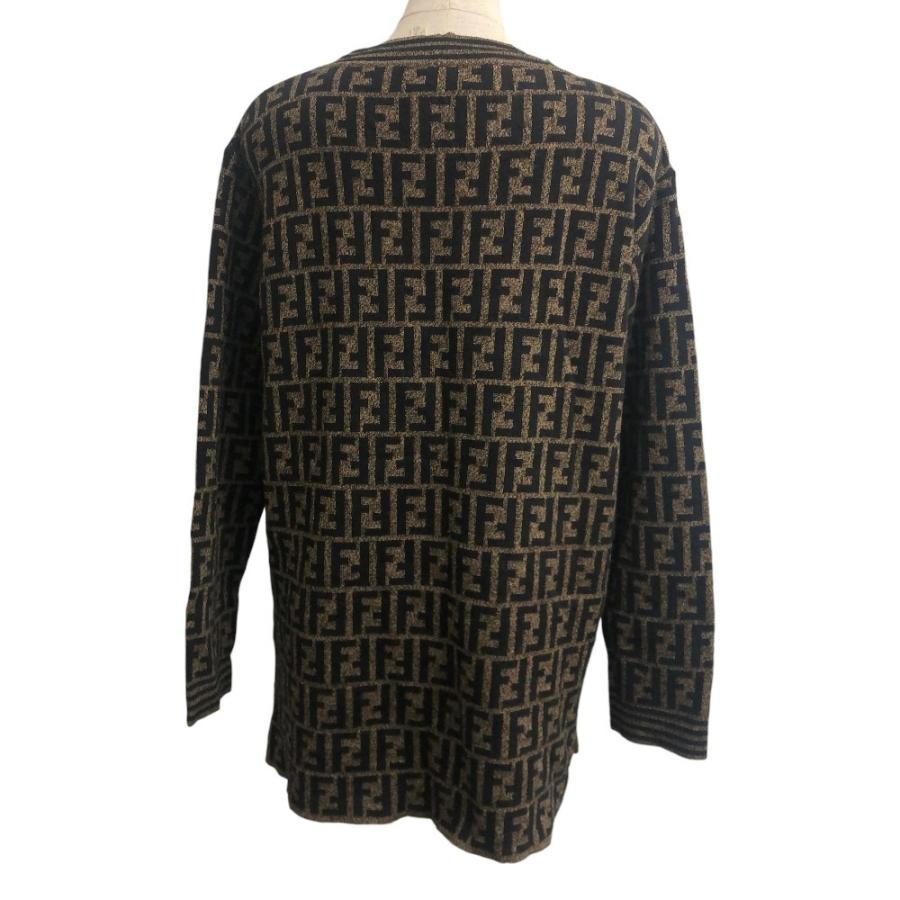 FENDI フェンディ ズッカ柄 アパレル ニット トップス 総柄 セーター ブラウン ユニセックス【中古】 | FENDI | 01