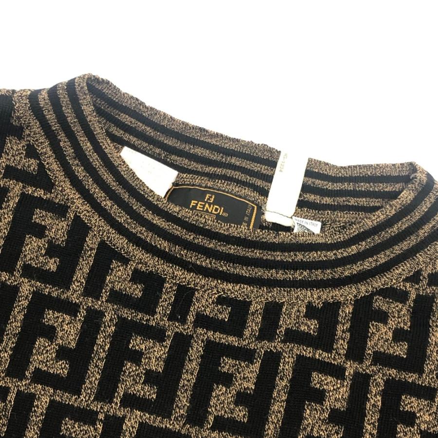 FENDI フェンディ ズッカ柄 アパレル ニット トップス 総柄 セーター ブラウン ユニセックス【中古】 | FENDI | 04