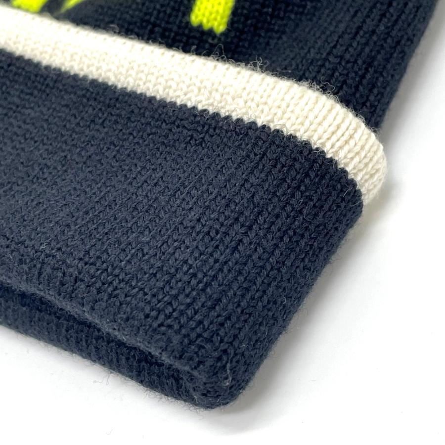 未使用 FENDI フェンディ FXQ056 ロゴ ボンボン付き ニットキャップ ニット帽 ウール ユニセックス ブラック | FENDI | 07