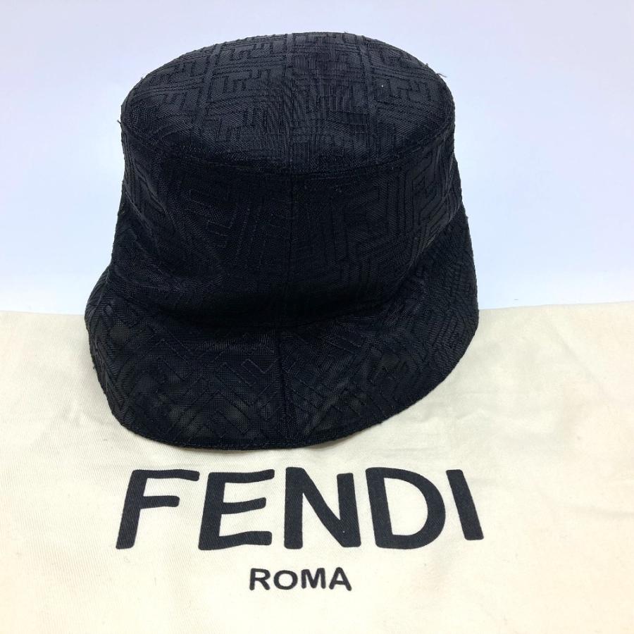 未使用 FENDI フェンディ FXQ801 FF ズッカ柄 メッシュ バケットハット ハット 帽子 ナイロン ユニセックス | FENDI | 10