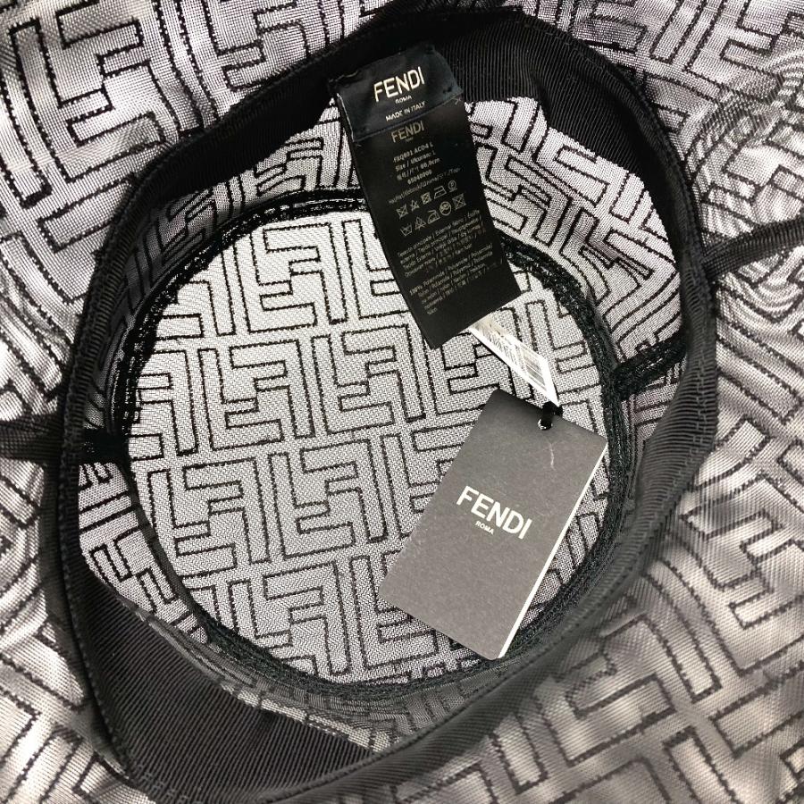未使用 FENDI フェンディ FXQ801 FF ズッカ柄 メッシュ バケットハット ハット 帽子 ナイロン ユニセックス | FENDI | 08