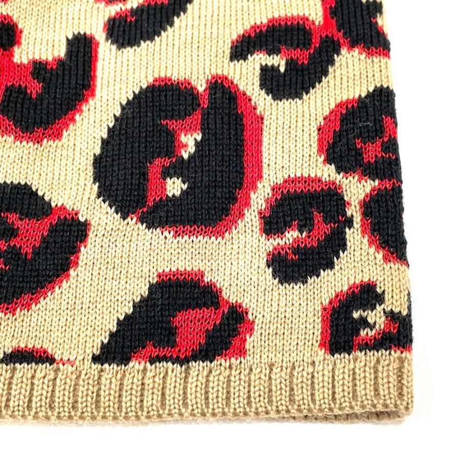 FENDI フェンディ FXQ538 FFロゴ レオパード ヒョウ柄 ビーニー ニット 
