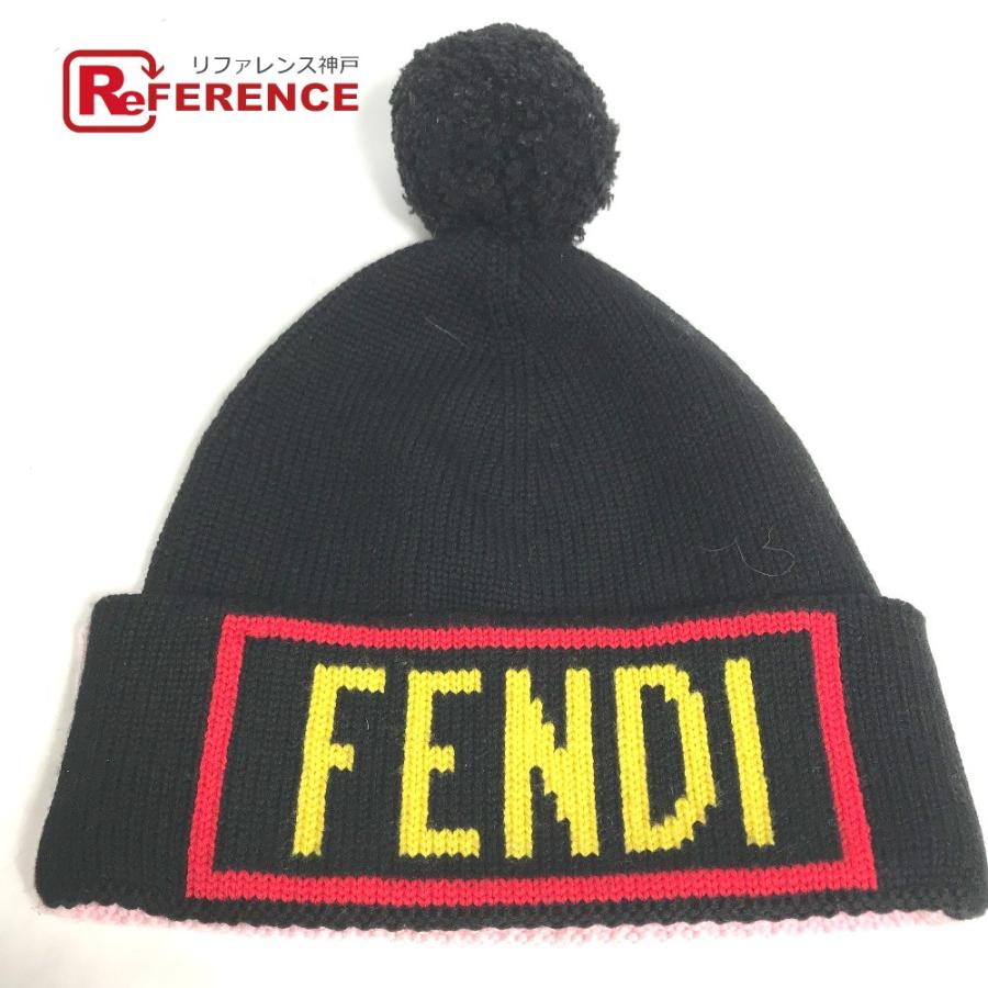 【完品】フェンディ ニット帽 FENDI ニットキャップ ビーニー FENDI フェンディ ニットキャップ ニット帽 FF ロゴ イタリア製