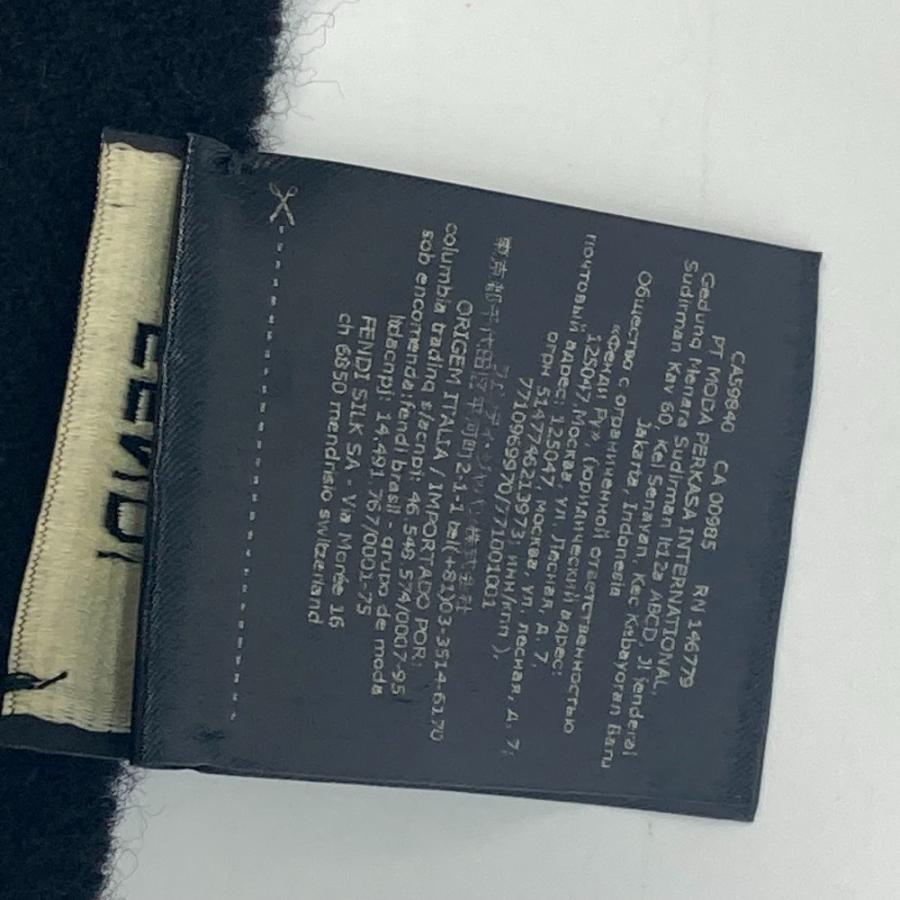 FENDI（フェンディ） FXS124 アパレル ロゴ ワッペン マフラー ウール